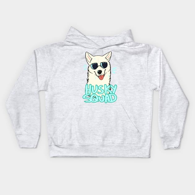 HUSKY SQUAD (white) Kids Hoodie by mexicanine